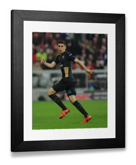 Framed Print : Gabriel vs Bayern Munich: Arsenal's Defender in Champions League Showdown at Allianz Arena Framed Print : Gabriel vs Bayern Munich: Arsenal's Defender in Champions League Showdown at Allianz Arena