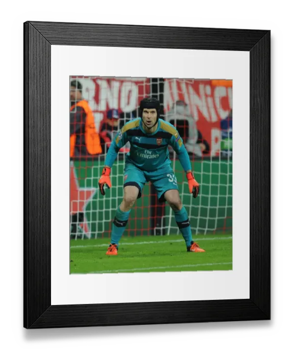 Framed Print : Champions Clash: Petr Cech vs. Bayern Munich in UCL Showdown (Arsenal vs. Bayern Munich 2015-16)
