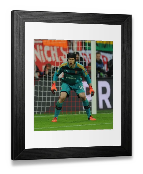 Framed Print : Champions League Showdown: Petr Cech and Arsenal vs. Bayern Munich