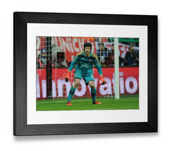Framed Print : Champions Clash: Petr Cech vs. Bayern Munich in the UCL Showdown