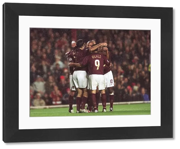 Thierry Henry and Robert Pires Celebrate Arsenal's First Goal in 3:0 Victory over Sparta Prague, UEFA Champions League, Highbury, London, 2005