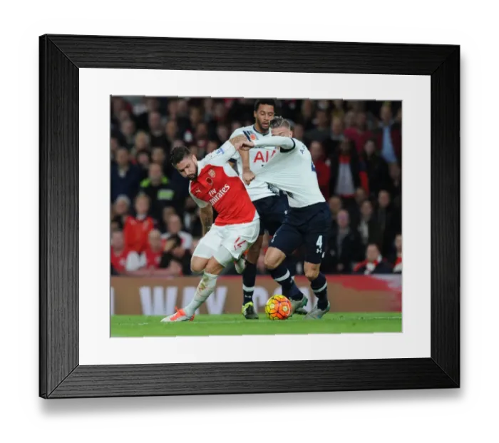 Framed Print : The North London Derby Showdown: Olivier Giroud vs. Toby Alderweireld (2015-16)