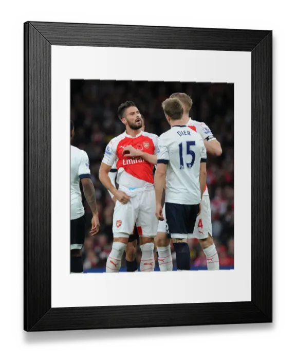 Framed Print : Clash of Rivals: Arsenal vs. Tottenham, Premier League 2015-16 - Giroud vs. Dier Framed Print : Clash of Rivals: Arsenal vs. Tottenham, Premier League 2015-16 - Giroud vs. Dier