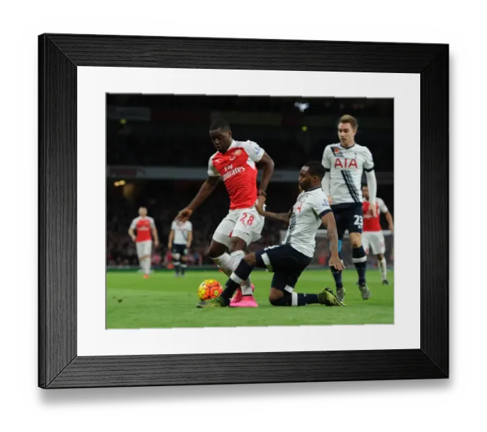 Framed Print : Campbell vs. Rose: An Intense Battle - Arsenal vs. Tottenham in the Premier League