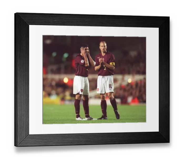 Framed Print : Jose Reyes and Dennis Bergkamp (Arsenal). Arsenal 3: 0 Sparta Prague