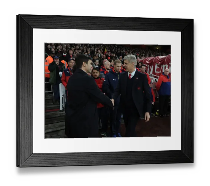 Framed Print : The Great Derby Showdown: Wenger vs Pochettino, Arsenal vs Tottenham, Premier League 2015-16