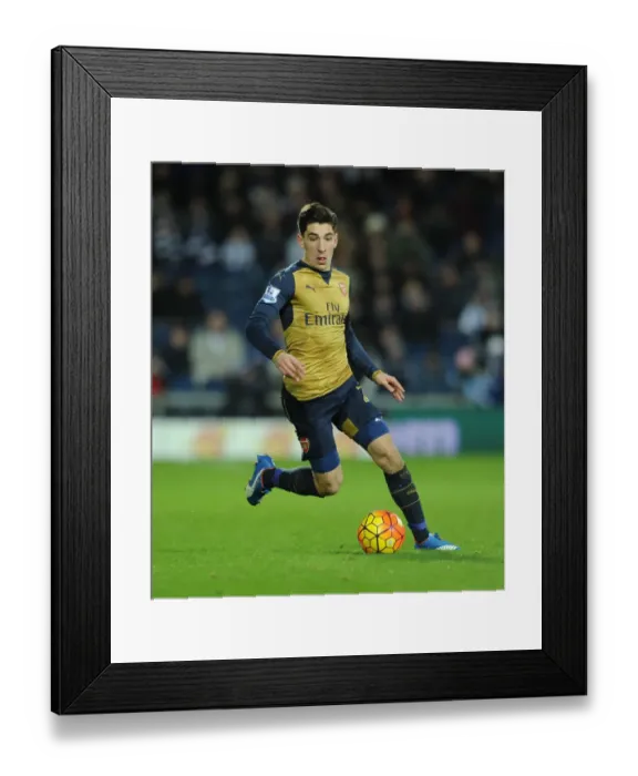 Framed Print : Hector Bellerin in Action: Arsenal vs. West Bromwich Albion, Premier League 2015-16