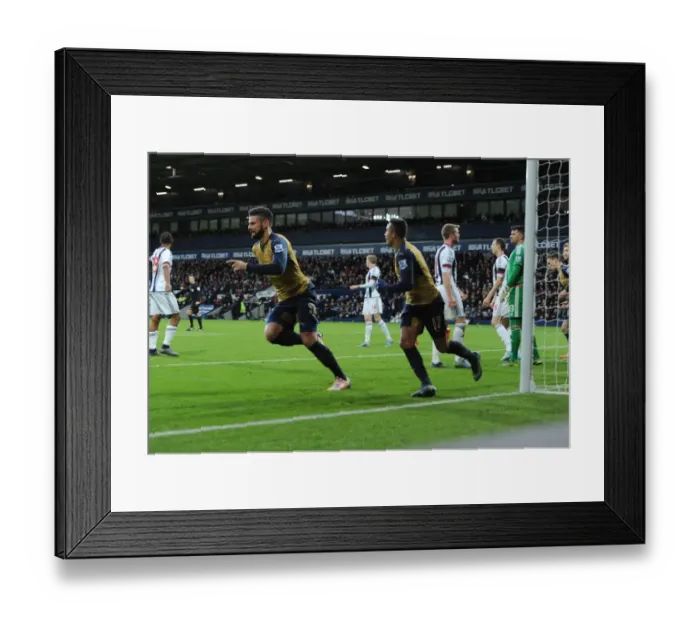 Framed Print : Giroud's Strike: Arsenal's Victory over West Bromwich Albion in the Premier League (2015-16)