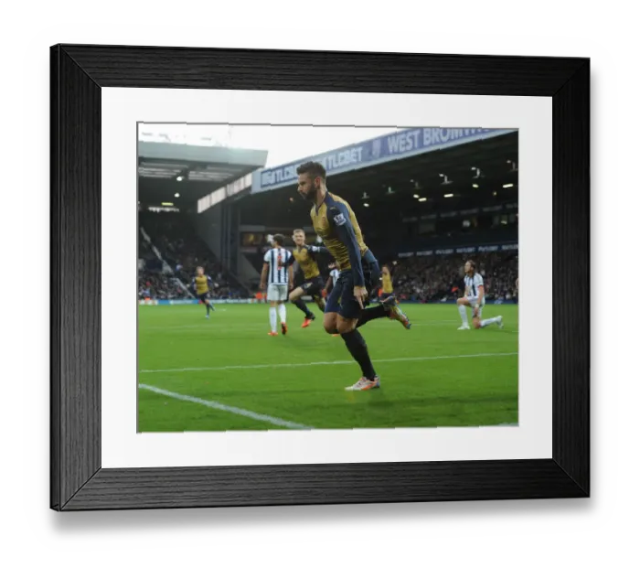 Framed Print : Olivier Giroud's Strike: Arsenal's Triumph over West Bromwich Albion (2015-16) Framed Print : Olivier Giroud's Strike: Arsenal's Triumph over West Bromwich Albion (2015-16)