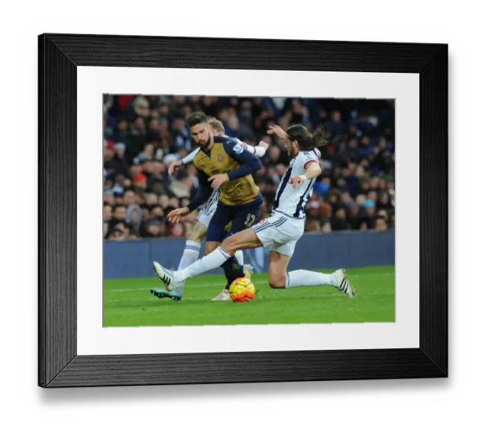 Framed Print : Giroud vs Olsson: A Battle of Will in Arsenal's Victory over West Bromwich Albion (2015-16) Framed Print : Giroud vs Olsson: A Battle of Will in Arsenal's Victory over West Bromwich Albion (2015-16)