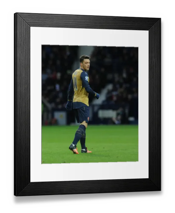 Framed Print : Mesut Ozil in Action: Arsenal vs. West Bromwich Albion, Premier League 2015-16