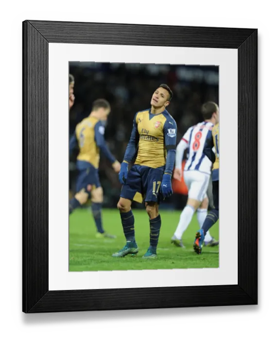 Framed Print : Alexis Sanchez in Action: Arsenal vs West Bromwich Albion, Premier League 2015-16