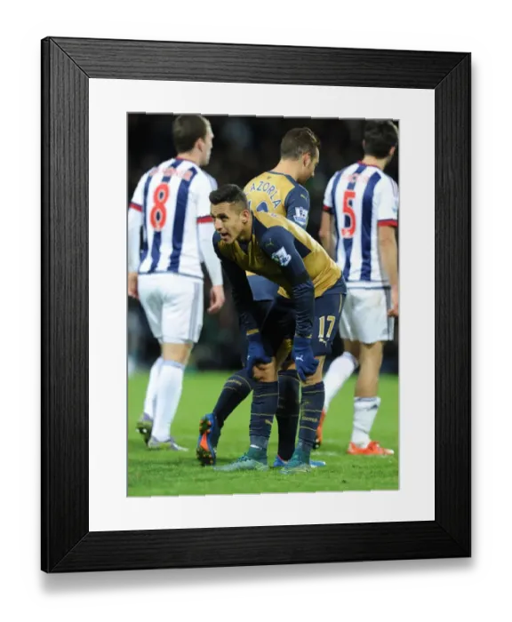 Framed Print : Alexis Sanchez in Action: Arsenal vs West Bromwich Albion, Premier League 2015-16
