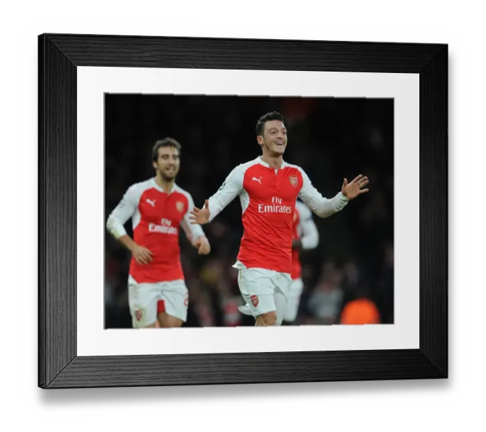 Framed Print : Mesut Ozil Scores First Arsenal Goal: Arsenal FC vs Dinamo Zagreb in the 2015 Champions League Framed Print : Mesut Ozil Scores First Arsenal Goal: Arsenal FC vs Dinamo Zagreb in the 2015 Champions League