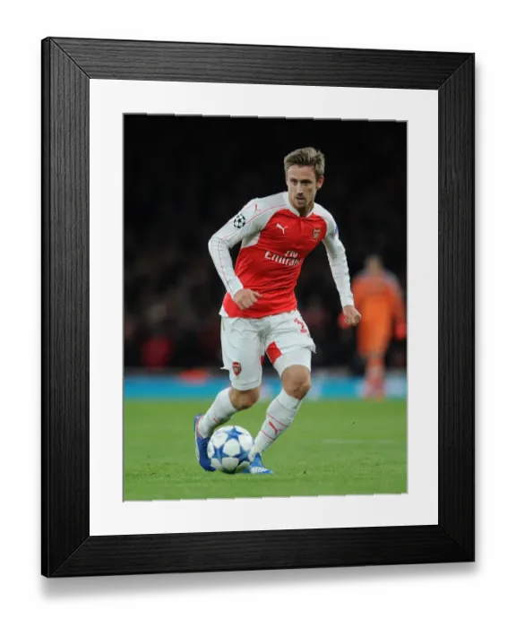 Framed Print : Nacho Monreal in Action: Arsenal vs Dinamo Zagreb, UEFA Champions League 2015-16 Framed Print : Nacho Monreal in Action: Arsenal vs Dinamo Zagreb, UEFA Champions League 2015-16