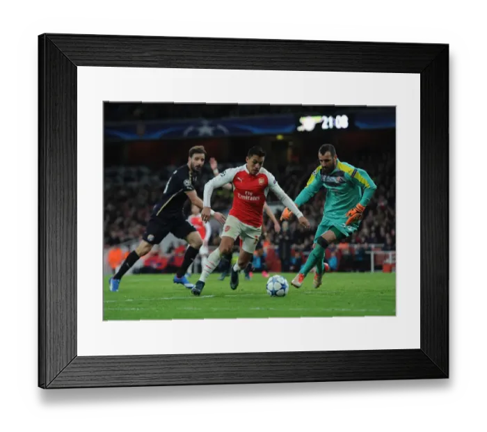 Framed Print : Alexis Sanchez Scores His Second: Arsenal's Triumph over Dinamo Zagreb in the UEFA Champions League, 2015 Framed Print : Alexis Sanchez Scores His Second: Arsenal's Triumph over Dinamo Zagreb in the UEFA Champions League, 2015