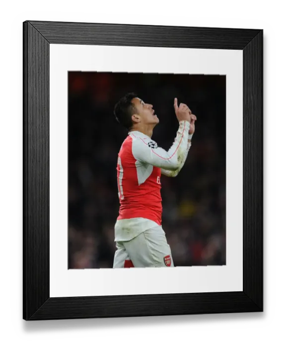 Framed Print : Alexis Sanchez Scores His Second: Arsenal's Victory Against Dinamo Zagreb in the UEFA Champions League, 2015