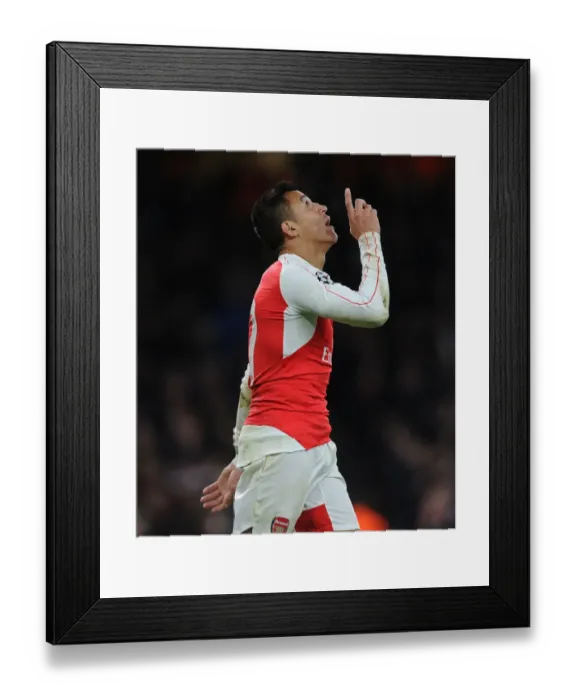 Framed Print : Alexis Sanchez Scores His Second: Arsenal's Victory Over Dinamo Zagreb in the UEFA Champions League, 2015