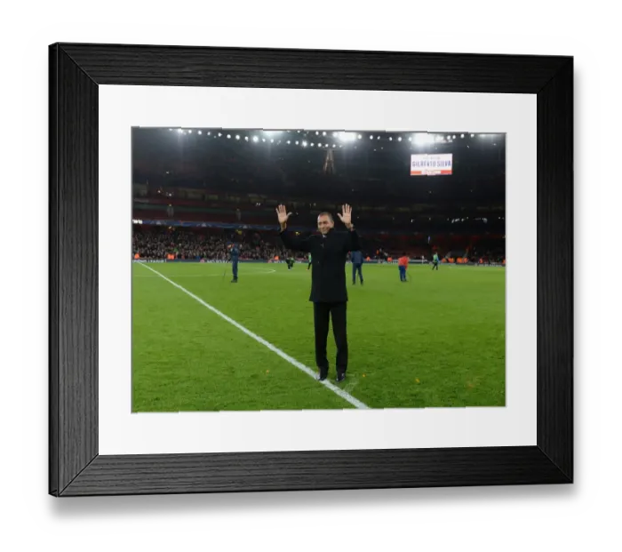 Framed Print : Gilberto's Emotional Return: Arsenal FC Reunites with Legendary Midfielder during Champions League Match vs. GNK Dinamo Zagreb Framed Print : Gilberto's Emotional Return: Arsenal FC Reunites with Legendary Midfielder during Champions League Match vs. GNK Dinamo Zagreb