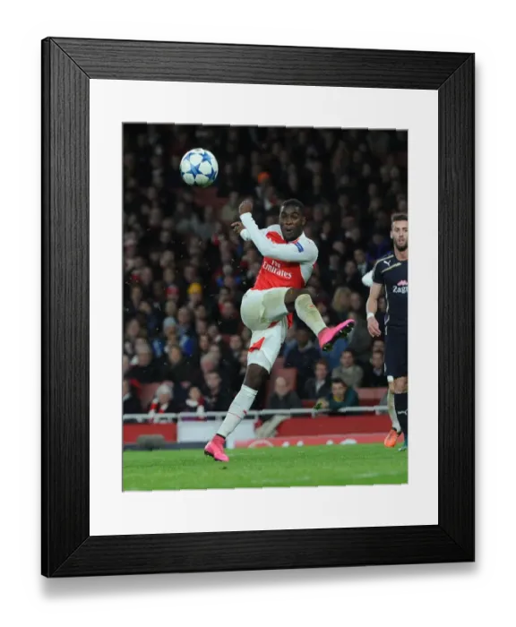 Framed Print : Joel Campbell in Action: Arsenal vs. Dinamo Zagreb, UEFA Champions League 2015-16