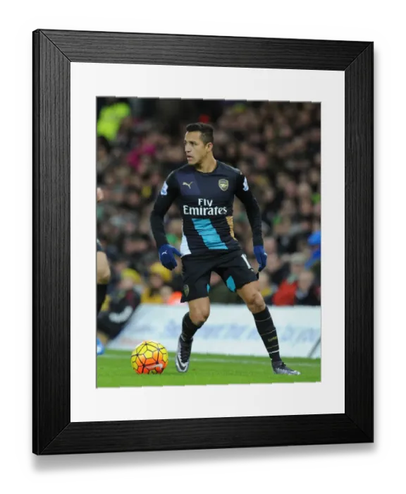Framed Print : Alexis Sanchez in Action: Arsenal vs. Norwich City, Premier League 2015-16 Framed Print : Alexis Sanchez in Action: Arsenal vs. Norwich City, Premier League 2015-16