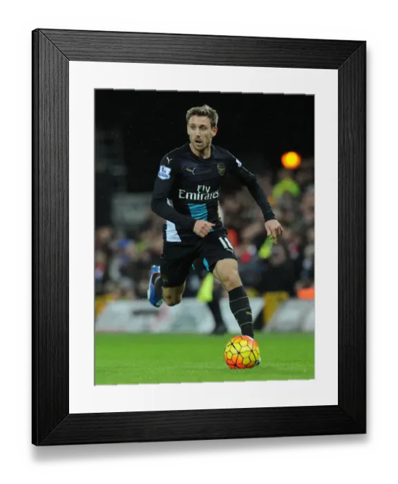Framed Print : Nacho Monreal in Action: Arsenal's Defensive Masterclass vs. Norwich City, Premier League 2015-16