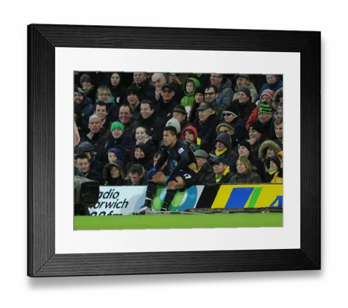 Framed Print : Alexis Sanchez: In Action Against Norwich City, Premier League 2015-16 Framed Print : Alexis Sanchez: In Action Against Norwich City, Premier League 2015-16