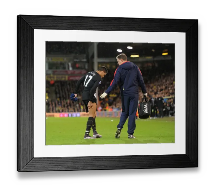 Framed Print : Alexis Sanchez's Premature Exit: A Heart-stopping Moment at Norwich City vs. Arsenal (2015-16)