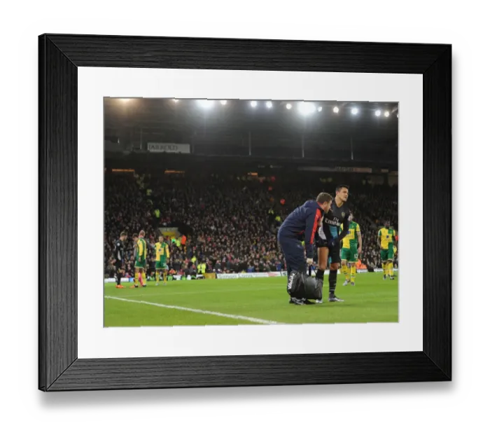 Framed Print : Alexis Sanchez's Premature Exit: A Dramatic Moment from Arsenal's Match against Norwich City, 2015 Framed Print : Alexis Sanchez's Premature Exit: A Dramatic Moment from Arsenal's Match against Norwich City, 2015