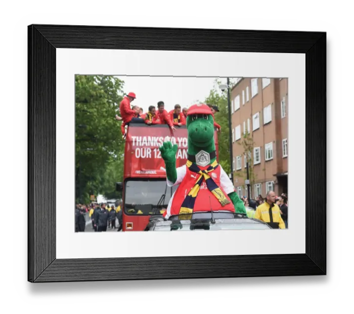 Framed Print : Gunner. Arsenal FA Cup Parade. Emirates Stadium 31 / 5 / 15 Framed Print : Gunner. Arsenal FA Cup Parade. Emirates Stadium 31 / 5 / 15