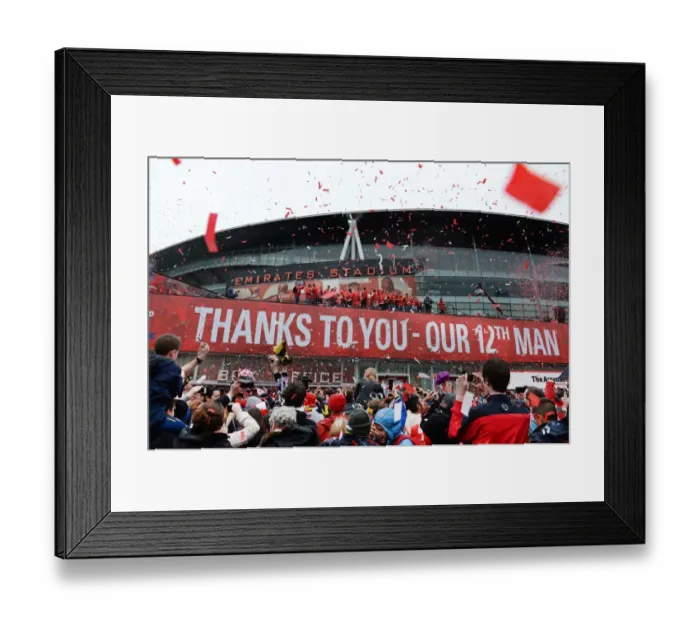 Framed Print : Arsenal FA Cup Triumph: 2014-15 Victory Parade Framed Print : Arsenal FA Cup Triumph: 2014-15 Victory Parade