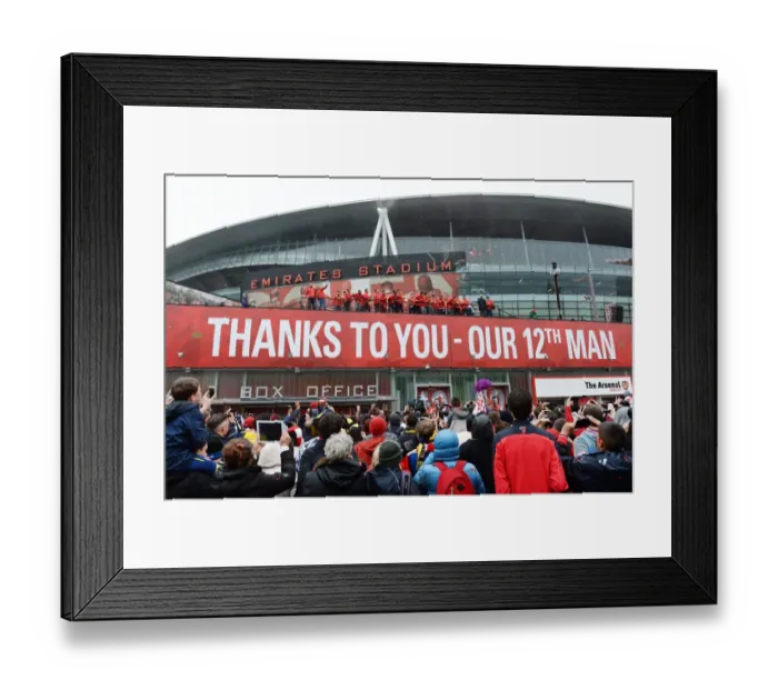 Framed Print : Arsenal FC: 2014-15 FA Cup Victory Parade - Celebrating the Triumph Framed Print : Arsenal FC: 2014-15 FA Cup Victory Parade - Celebrating the Triumph