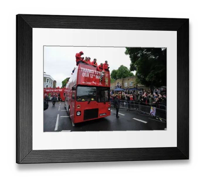Framed Print : Arsenal FC: Celebrating FA Cup Victory with a Parade at Emirates Stadium (2014-15) Framed Print : Arsenal FC: Celebrating FA Cup Victory with a Parade at Emirates Stadium (2014-15)