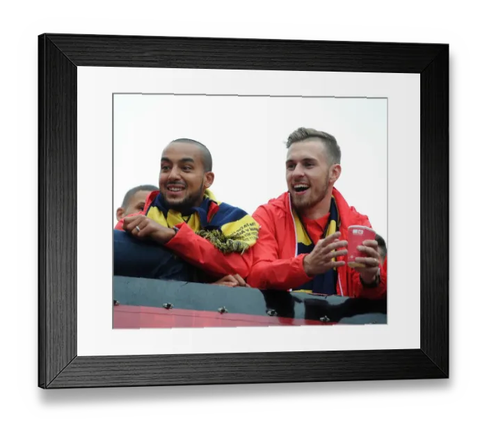 Framed Print : Arsenal Champions: Walcott and Ramsey's FA Cup Victory Celebration Framed Print : Arsenal Champions: Walcott and Ramsey's FA Cup Victory Celebration