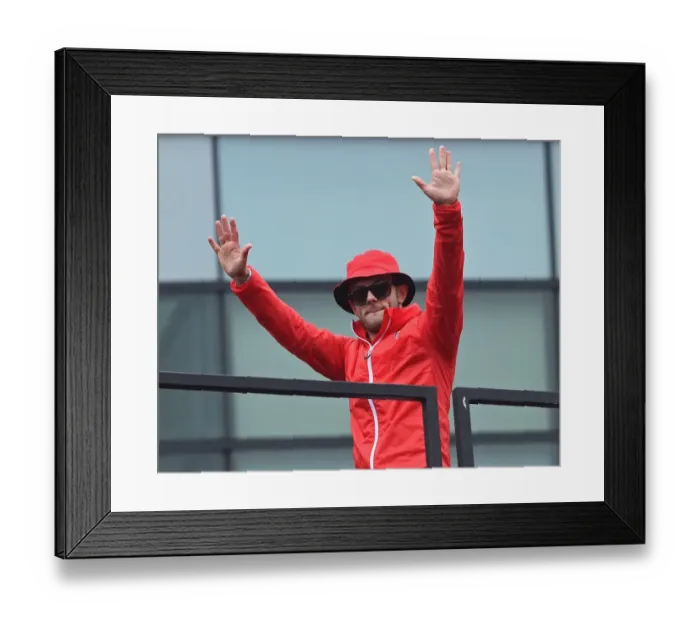 Framed Print : Arsenal FC: 2014-15 FA Cup Victory Parade - Celebrating Our Triumph: Arsenal FA Cup Final Victory Parade 2014-15