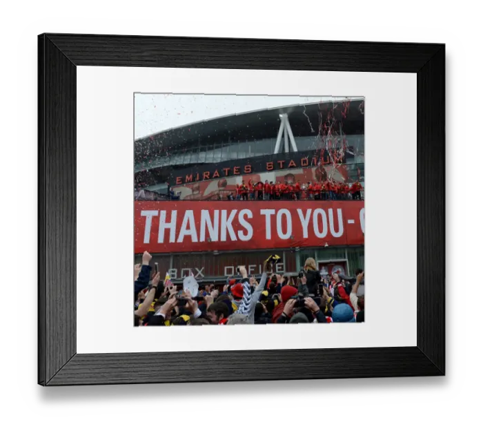 Framed Print : Arsenal FA Cup Triumph: 2014-15 Victory Parade Framed Print : Arsenal FA Cup Triumph: 2014-15 Victory Parade