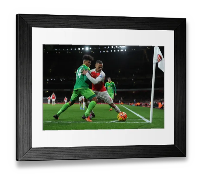 Framed Print : Arsenal's Kieran Gibbs Battles DeAndre Yedlin in Intense Arsenal vs Sunderland Clash Framed Print : Arsenal's Kieran Gibbs Battles DeAndre Yedlin in Intense Arsenal vs Sunderland Clash