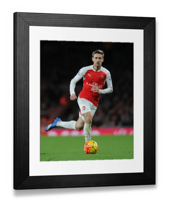 Framed Print : Monreal in Action: Arsenal vs. Sunderland, Premier League 2015-16