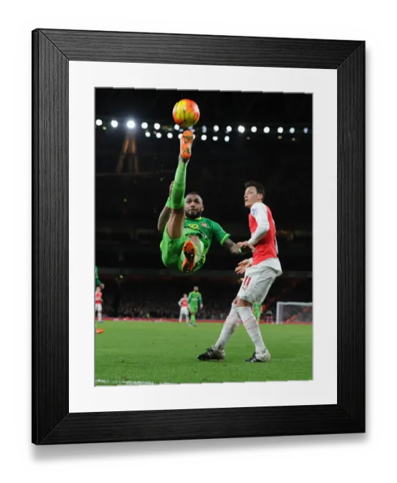 Framed Print : Yann M'Vila's Battle at Emirates: Arsenal vs. Sunderland, 2015-16 Premier League
