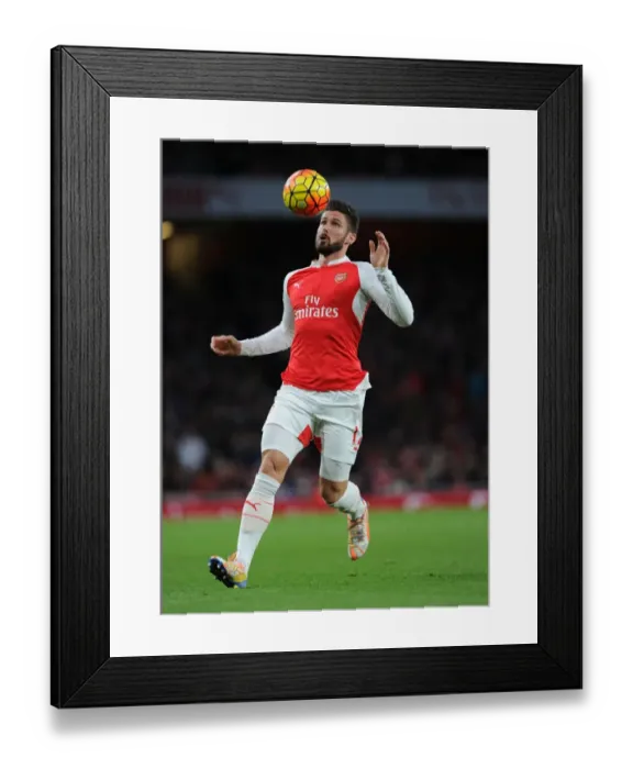Framed Print : Arsenal's Olivier Giroud in Action against Sunderland during the 2015-16 Premier League Match