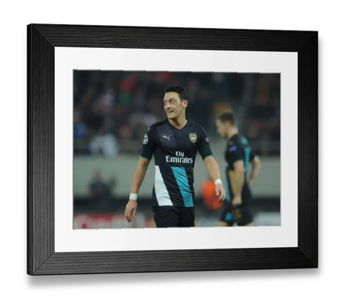 Framed Print : Mesut Ozil in Action: Arsenal vs. Olympiacos, UEFA Champions League, 2015 Framed Print : Mesut Ozil in Action: Arsenal vs. Olympiacos, UEFA Champions League, 2015