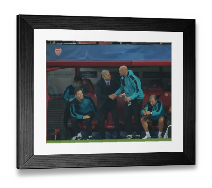 Framed Print : Arsene Wenger and Steve Bould: United at the Final Whistle - Arsenal's Champions League Showdown with Olympiacos (December 2015) Framed Print : Arsene Wenger and Steve Bould: United at the Final Whistle - Arsenal's Champions League Showdown with Olympiacos (December 2015)