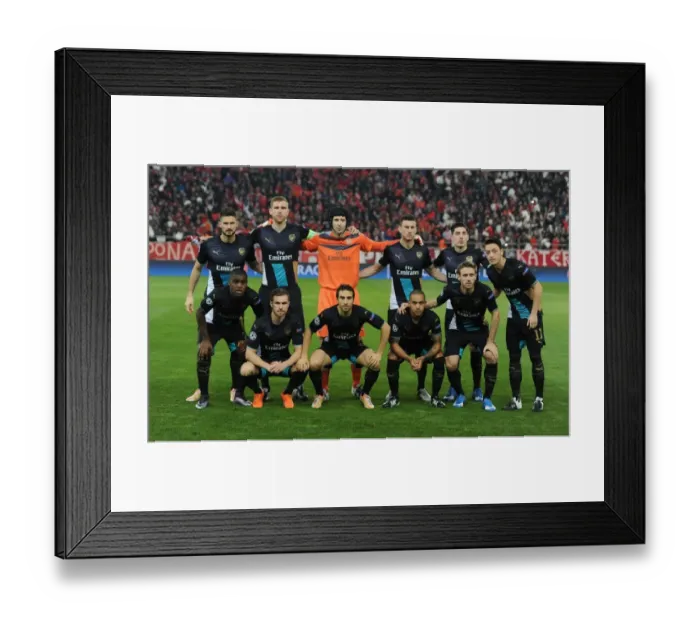 Framed Print : Arsenal vs. Olympiacos: 2015-16 UEFA Champions League Showdown in Athens