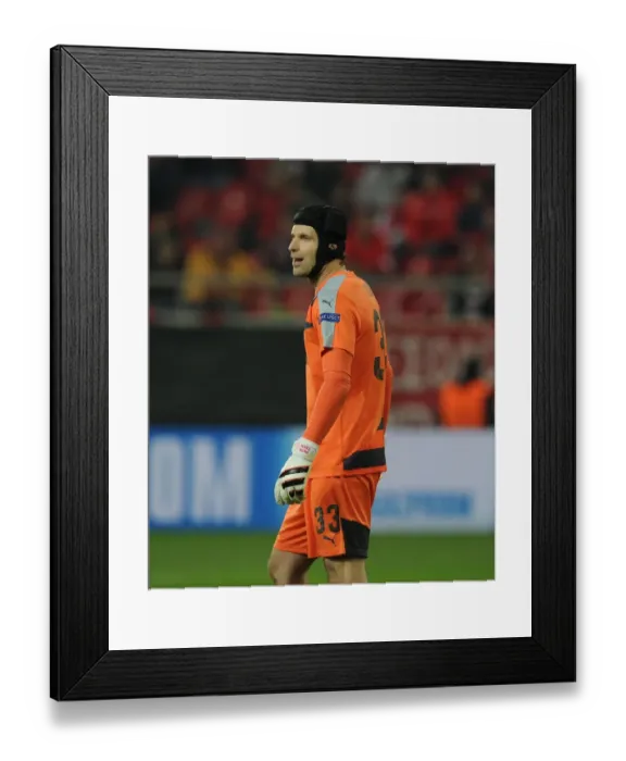 Framed Print : Petr Cech in Action: Arsenal vs. Olympiacos, UEFA Champions League 2015-16 Framed Print : Petr Cech in Action: Arsenal vs. Olympiacos, UEFA Champions League 2015-16