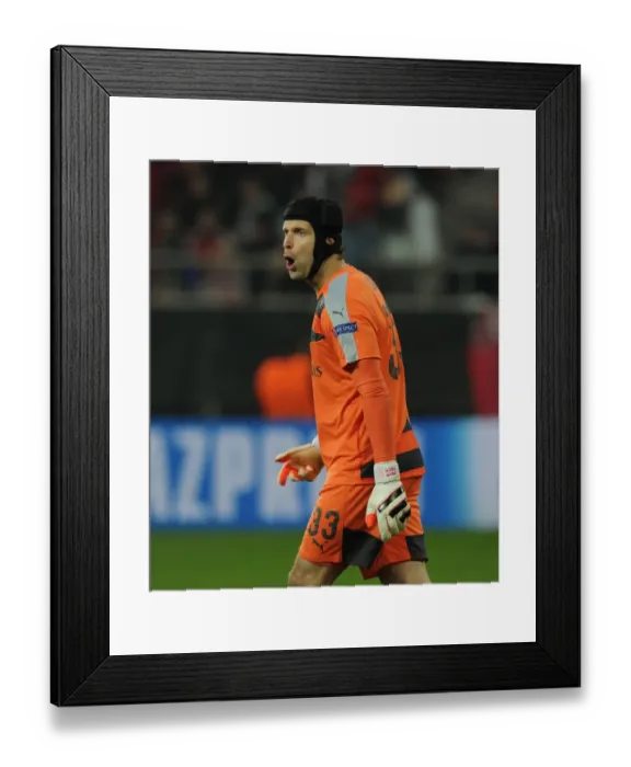 Framed Print : Petr Cech in Action: Arsenal vs. Olympiacos, UEFA Champions League 2015-16