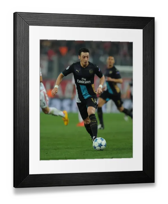 Framed Print : Mesut Ozil in Action: Arsenal vs. Olympiacos, UEFA Champions League, Athens 2015