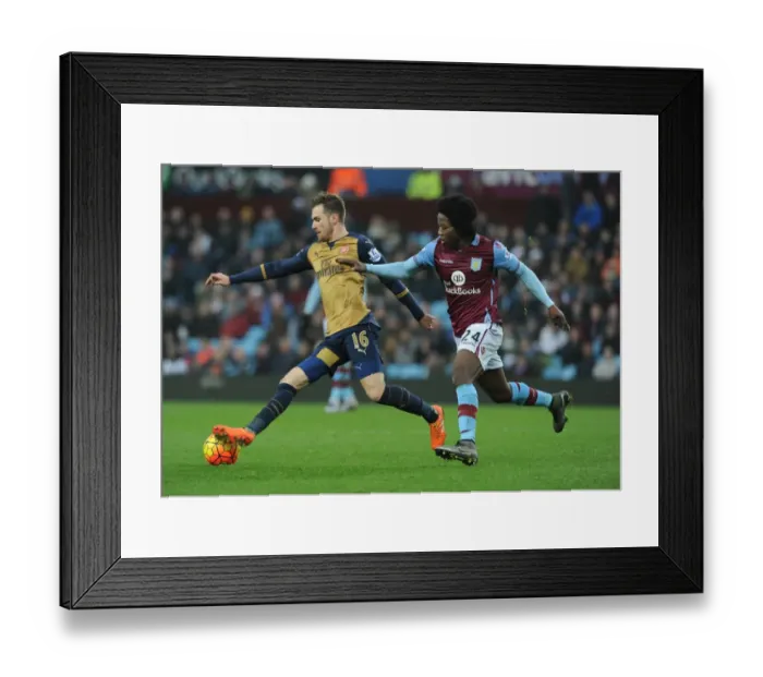 Framed Print : Ramsey vs Sanchez: A Premier League Showdown at Villa Park, 2015-16