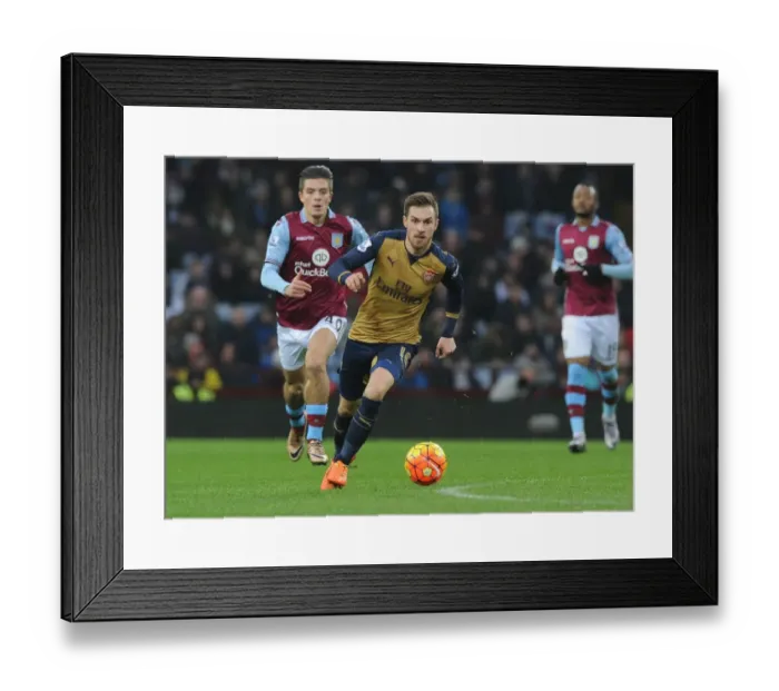 Framed Print : Arsenal's Aaron Ramsey in Action: Aston Villa vs Arsenal (2015-16) Framed Print : Arsenal's Aaron Ramsey in Action: Aston Villa vs Arsenal (2015-16)