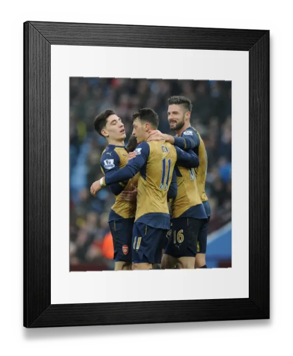 Framed Print : Triumphant Threesome: Ozil, Giroud, and Bellerin's Glorious Moment at Aston Villa (2015-16) Framed Print : Triumphant Threesome: Ozil, Giroud, and Bellerin's Glorious Moment at Aston Villa (2015-16)