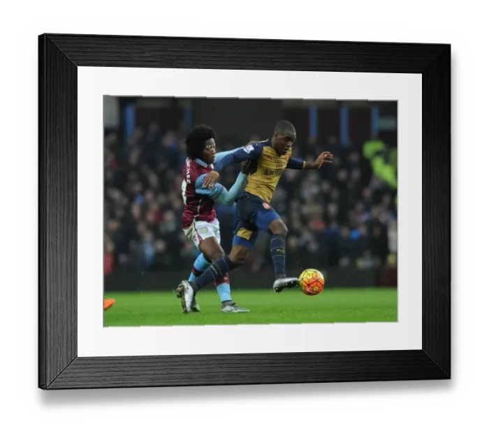 Framed Print : Battle in the Midfield: Campbell vs Sanchez, Aston Villa vs Arsenal, Premier League 2015-16 Framed Print : Battle in the Midfield: Campbell vs Sanchez, Aston Villa vs Arsenal, Premier League 2015-16